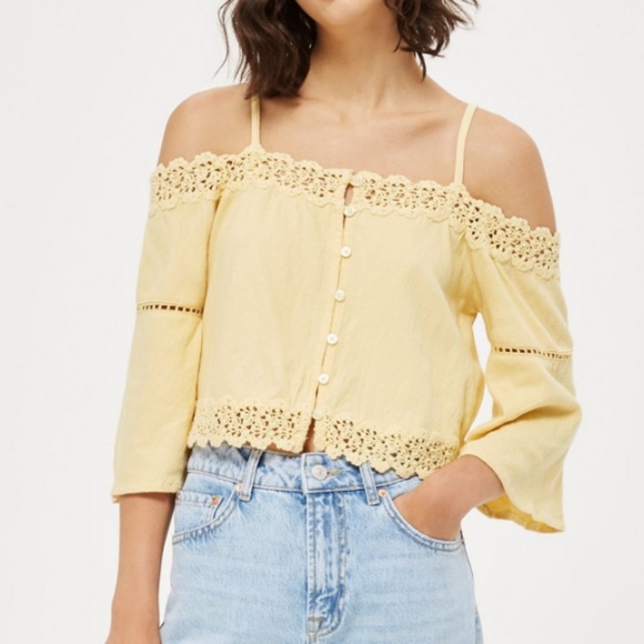 topshop cold shoulder top